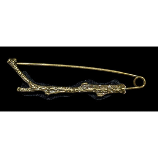 Vintage Cottagecore Tree Branch Brooch Gold Tone