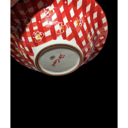 Patti Cappell 3D Red And White Gingham Popcorn Themed Bowls (2)