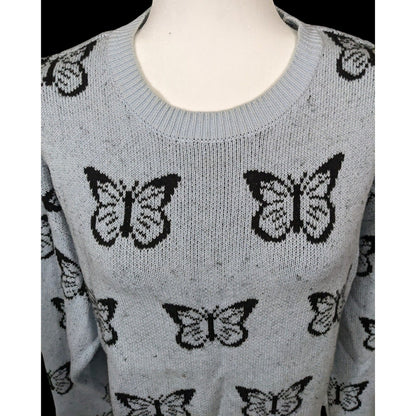 Retro PacSun LA Hearts Butterfly Cropped Sweater