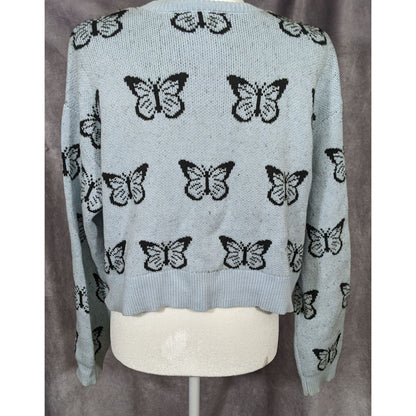 Retro PacSun LA Hearts Butterfly Cropped Sweater