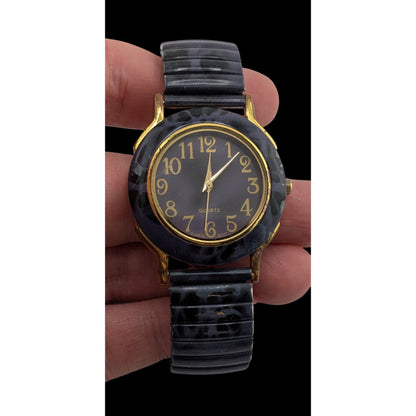 Purple 90s Style Quartz Watch Missing Case Back