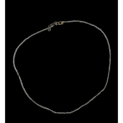 Simple Casual Handmade Silver-Tone Glass Beaded Necklace