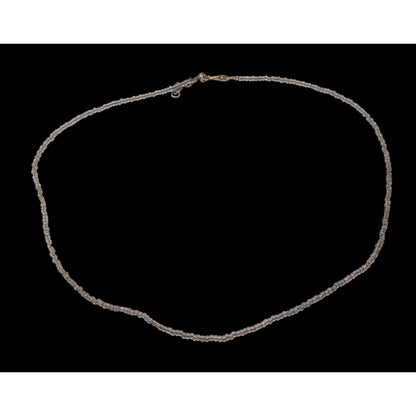 Simple Casual Handmade Silver-Tone Glass Beaded Necklace