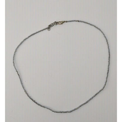 Simple Casual Handmade Silver-Tone Glass Beaded Necklace