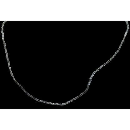 Simple Casual Handmade Silver-Tone Glass Beaded Necklace