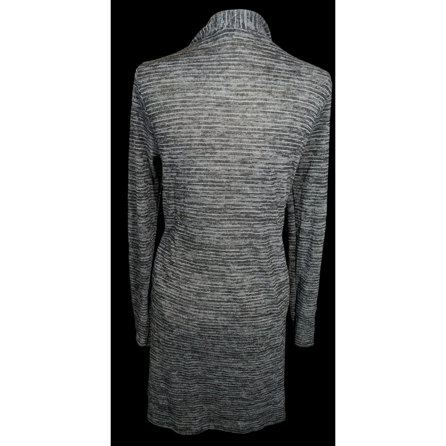 Jenny Boston Black And Grey Longline Cardigan