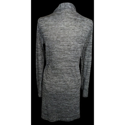 Jenny Boston Black And Grey Longline Cardigan