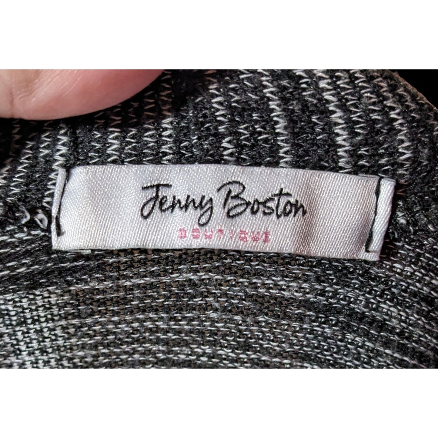 Jenny Boston Black And Grey Longline Cardigan