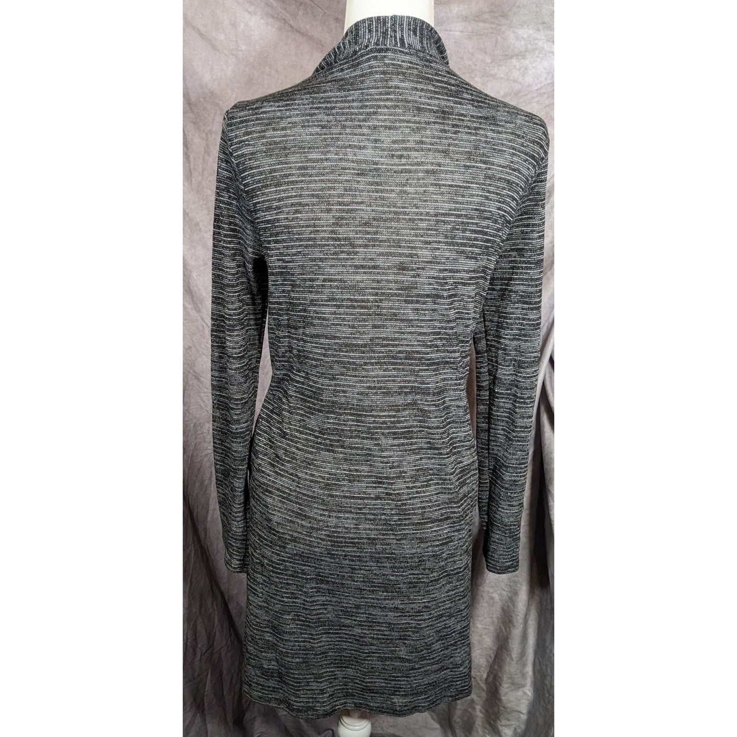 Jenny Boston Black And Grey Longline Cardigan