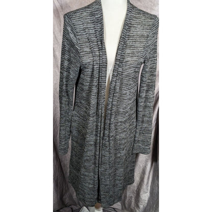 Jenny Boston Black And Grey Longline Cardigan