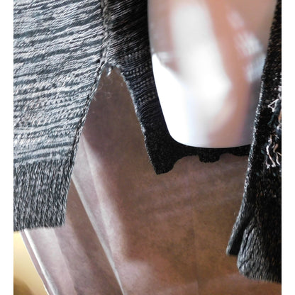 Whimsy Goth Black And White Shaggy Cardigan