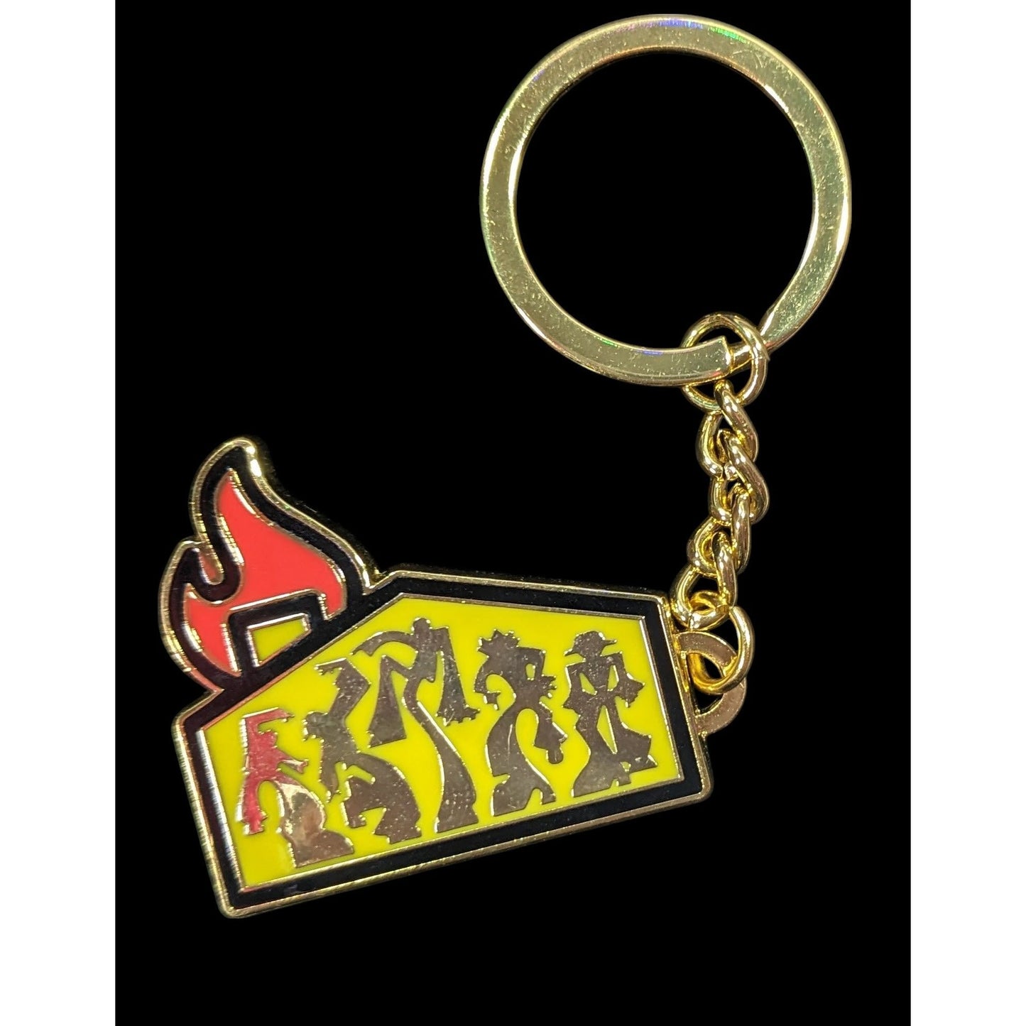 Insomniac House Party Yellow And Gold Tone Keychain