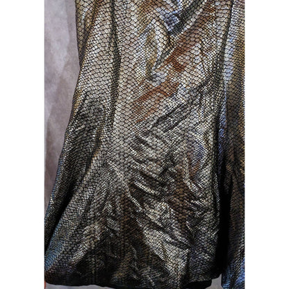 Faith Connexion Paris Runway Collection Python Print Metallic Flare Skirt Size 8