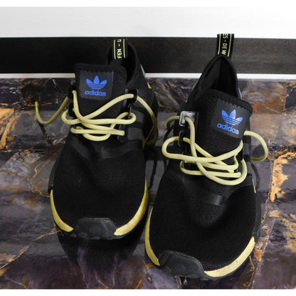 Adidas Originals NMD_R1 J Core Black Pulse Yellow Sneakers Size 5 GW6018