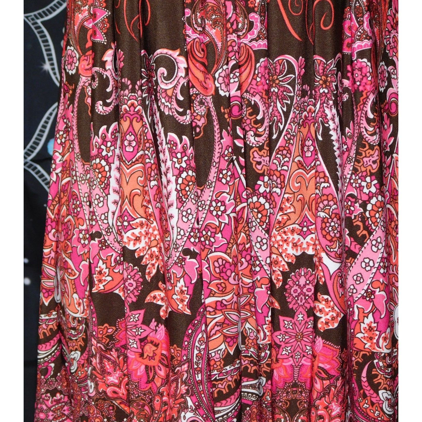 Love Tease Bohemian Brown And Pink Floral Dress