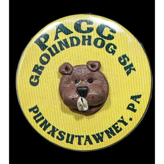 PACC Groundhog 5K Punxsutawney PA 3D Button
