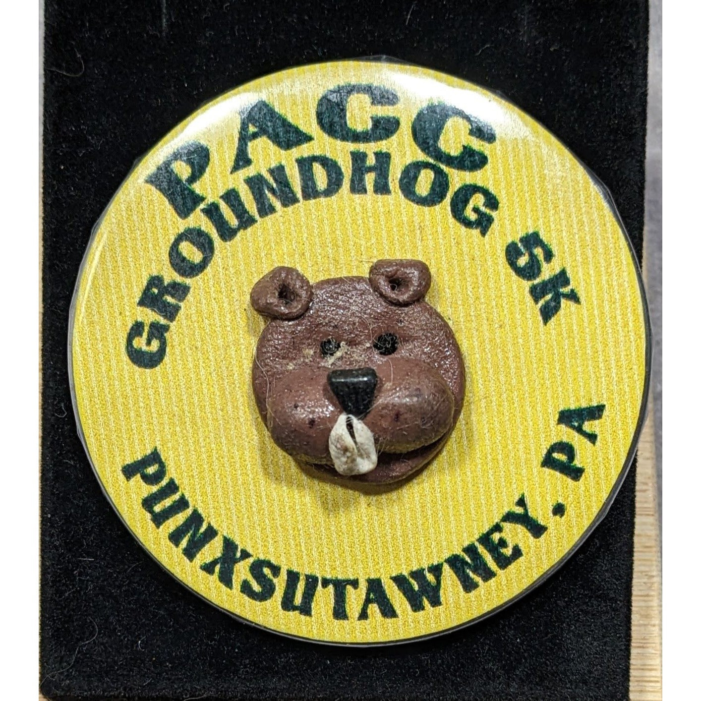 PACC Groundhog 5K Punxsutawney PA 3D Button