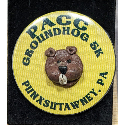 PACC Groundhog 5K Punxsutawney PA 3D Button