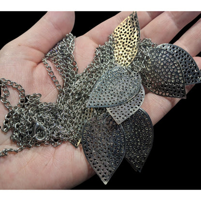 Nature Inspired Multilayer Chain And Leaf Charm Necklace