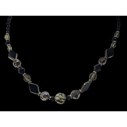 Nordstrom Corporate Goth Black And Silver Tone Necklace