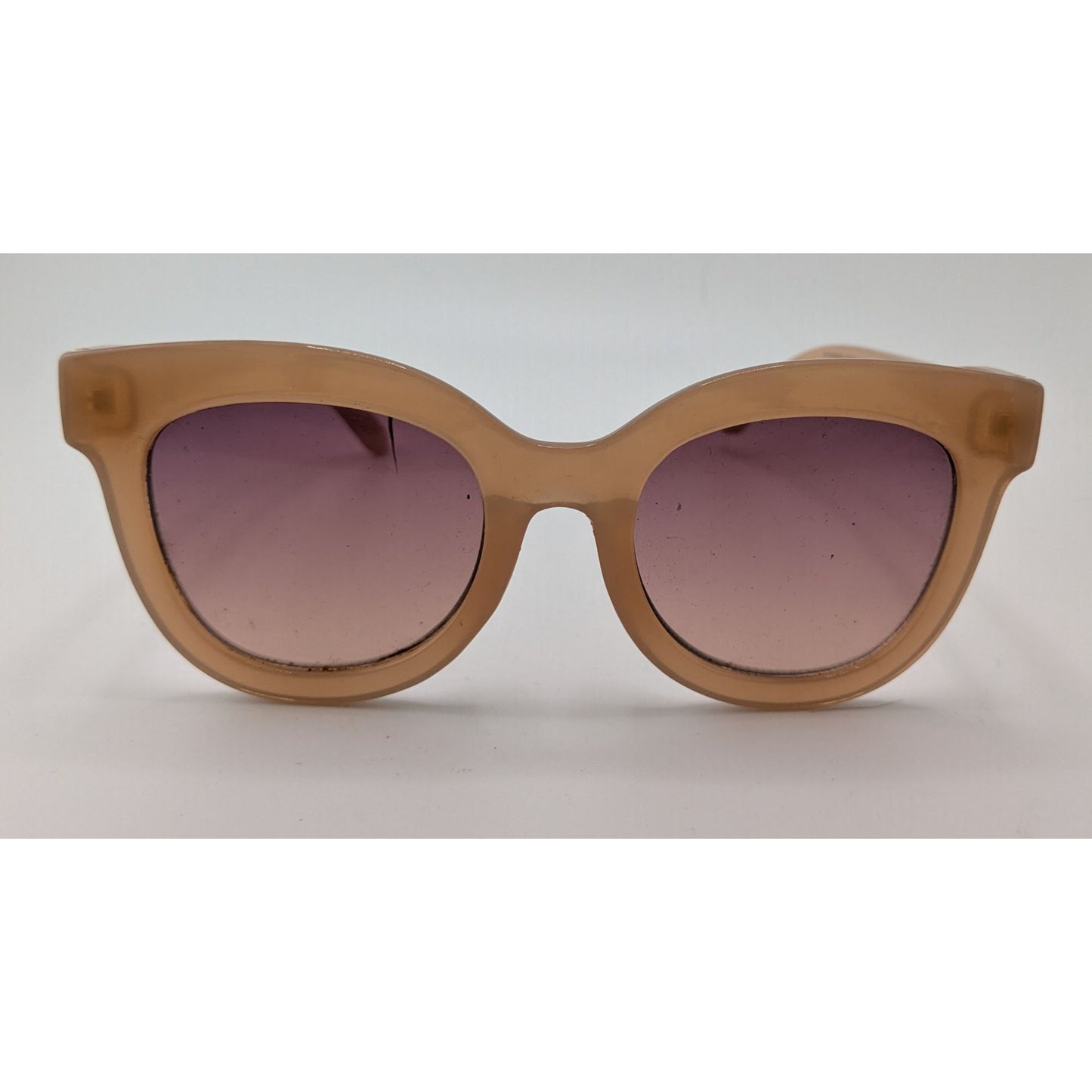 American Eagle Womens Retro Sunglasses Beige Frame Gradient Lenses
