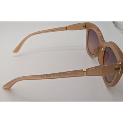 American Eagle Womens Retro Sunglasses Beige Frame Gradient Lenses