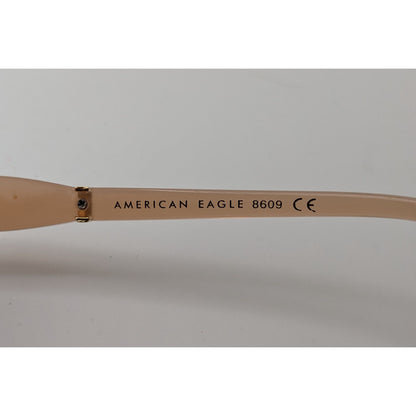 American Eagle Womens Retro Sunglasses Beige Frame Gradient Lenses