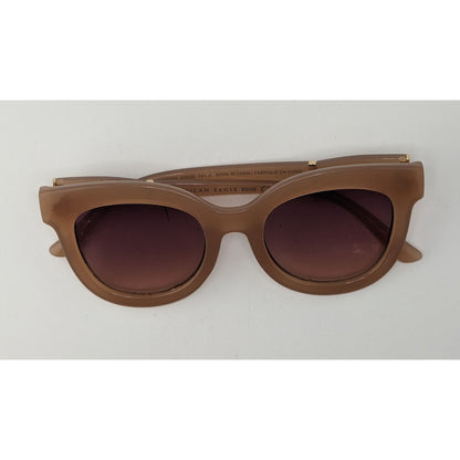 American Eagle Womens Retro Sunglasses Beige Frame Gradient Lenses