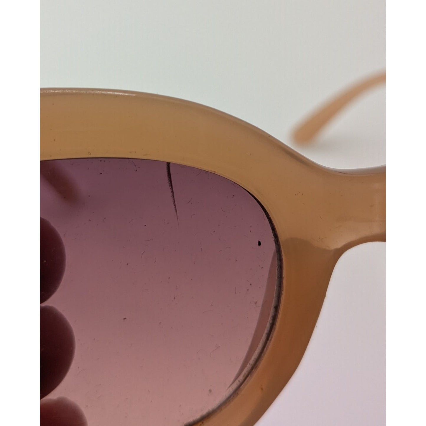 American Eagle Womens Retro Sunglasses Beige Frame Gradient Lenses