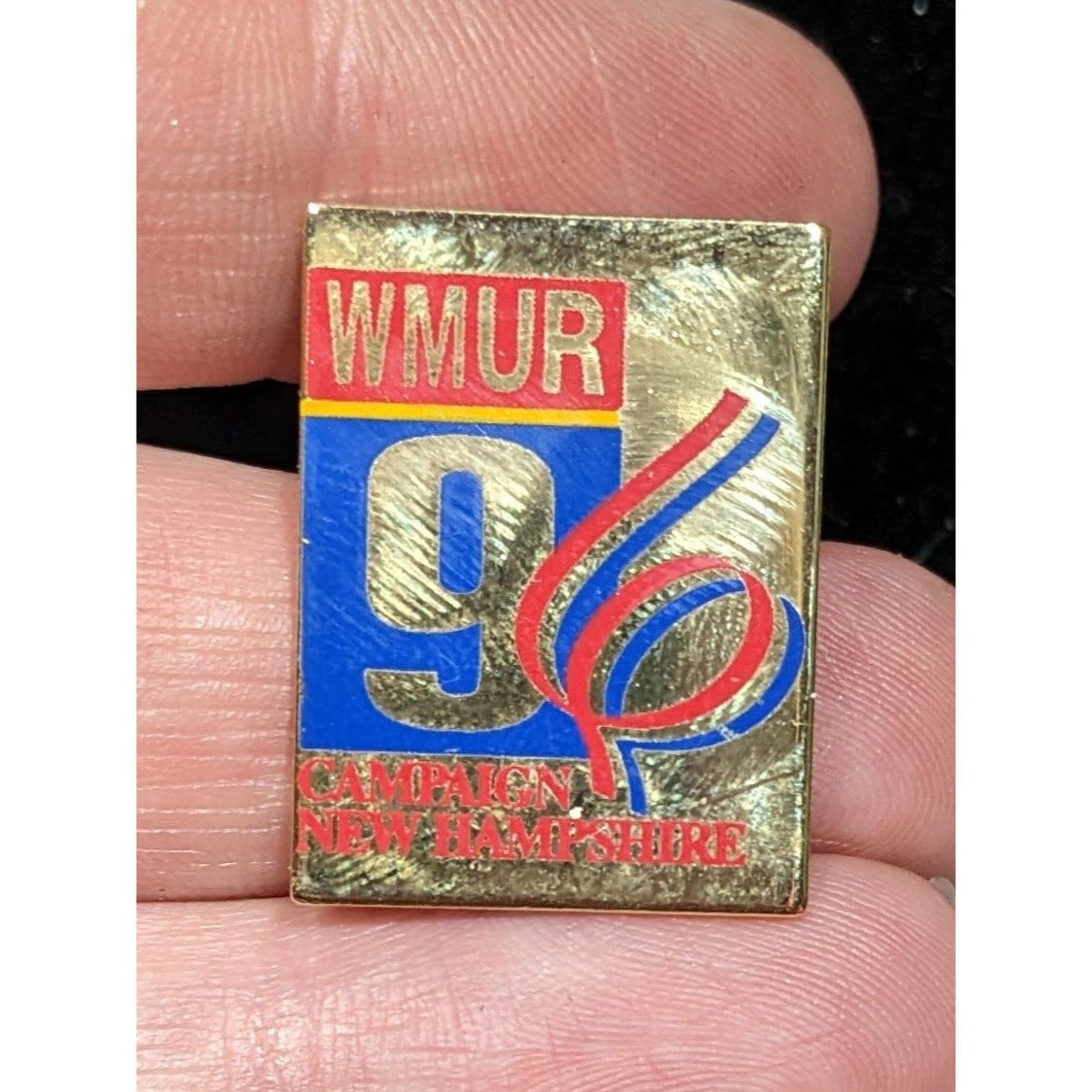 Vintage WMUR 96 Campaign New Hampshire Political Lapel Pin