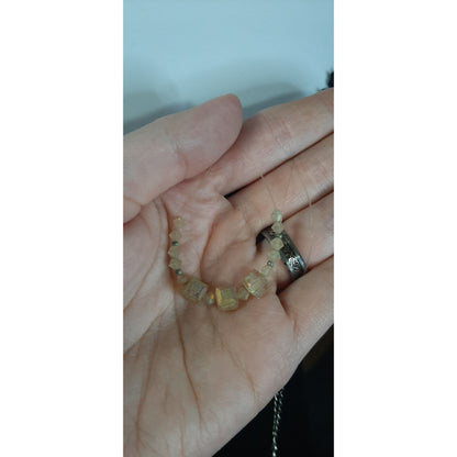 Distressed Faceted Cube Bead Necklace