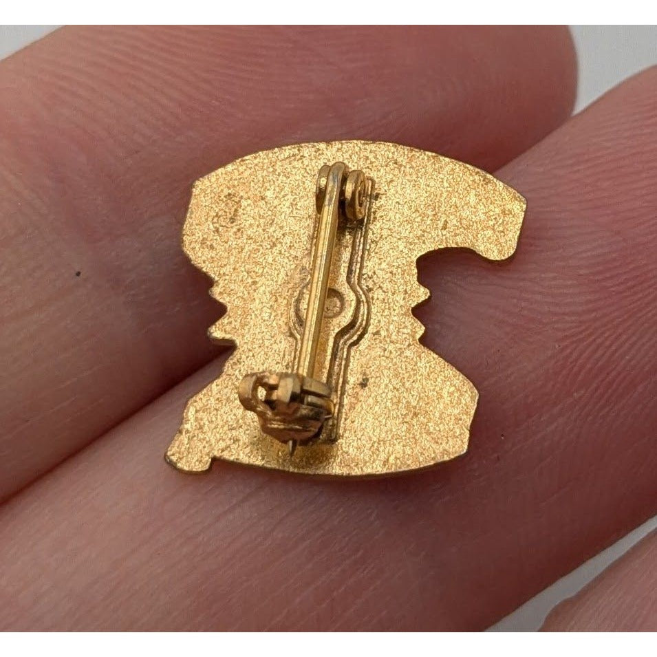 Juliette Low Birthplace Gold Tone Girl Scout Pin 1/2 Inch Vintage Collectible