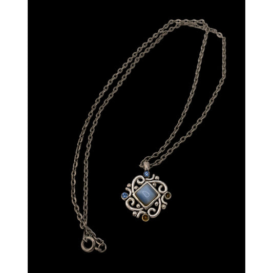 Vintage Regal Liz Claiborne Crazy Horse Necklace With Ornate Pendant