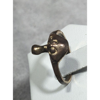 Fairycore Antiqued Bronze Tone Mushroom Ring Size 7