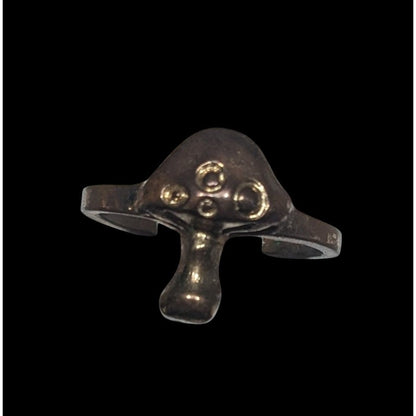 Fairycore Antiqued Bronze Tone Mushroom Ring Size 7