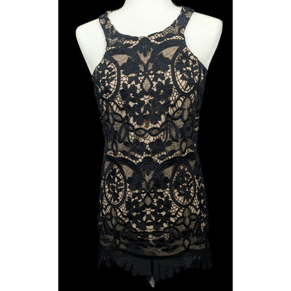 Lovers + Friends Caspian Black Lace Mini Shift Dress Size XS