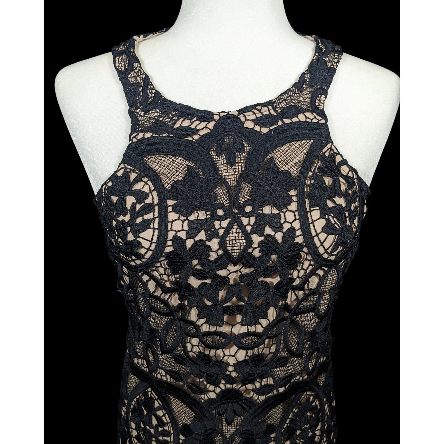 Lovers + Friends Caspian Black Lace Mini Shift Dress Size XS