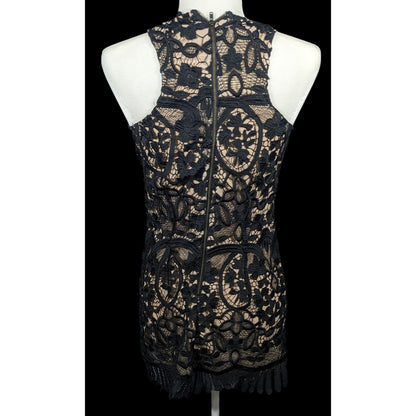 Lovers + Friends Caspian Black Lace Mini Shift Dress Size XS
