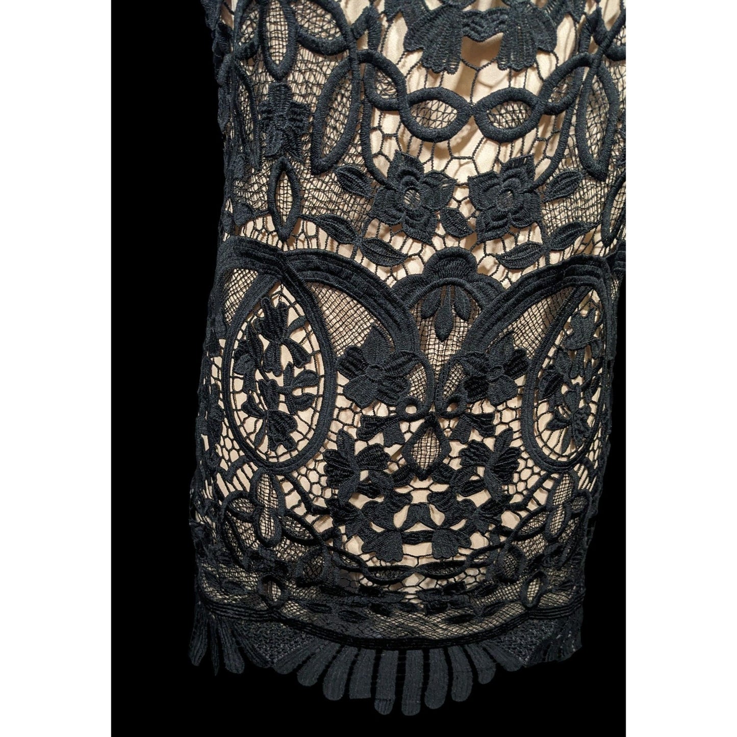 Lovers + Friends Caspian Black Lace Mini Shift Dress Size XS