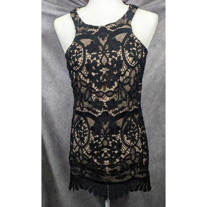 Lovers + Friends Caspian Black Lace Mini Shift Dress Size XS