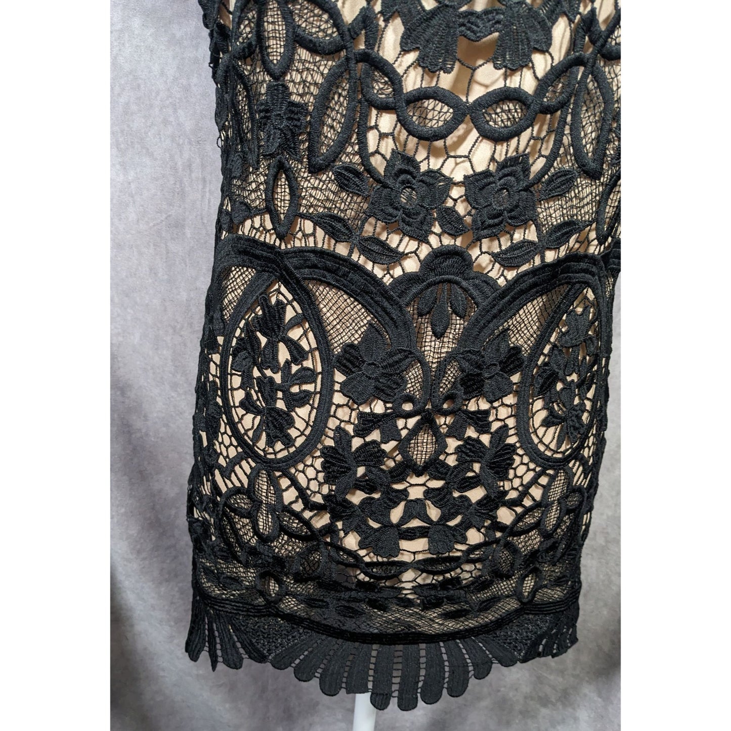 Lovers + Friends Caspian Black Lace Mini Shift Dress Size XS