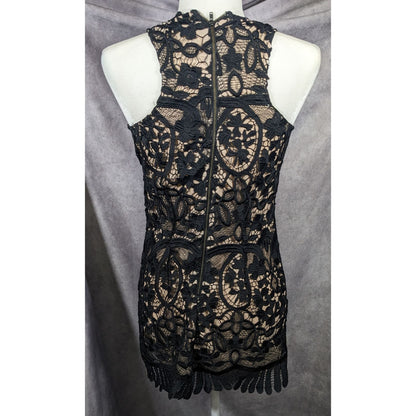Lovers + Friends Caspian Black Lace Mini Shift Dress Size XS