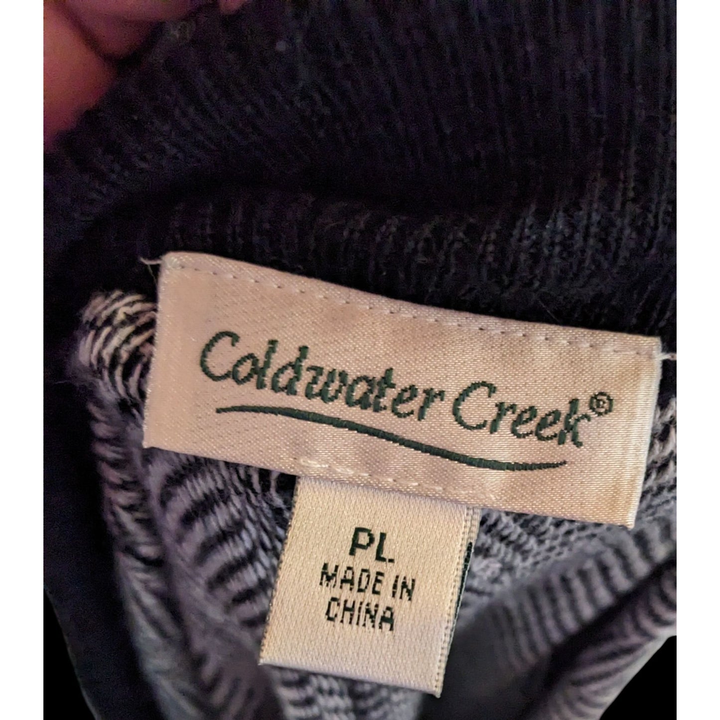 Coldwater Creek Floral Chevron Black And Grey Skirt