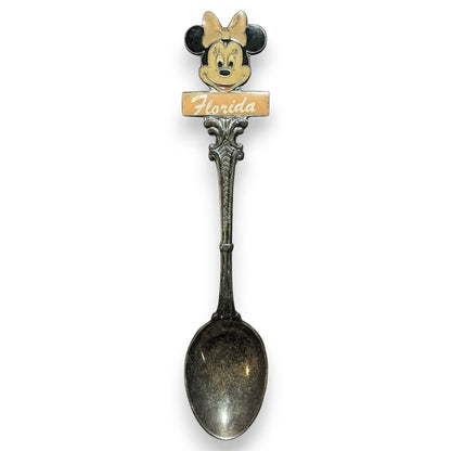 Vintage Disney Minnie Mouse Metal Silver Tone Souvenir Spoon 5 Inch