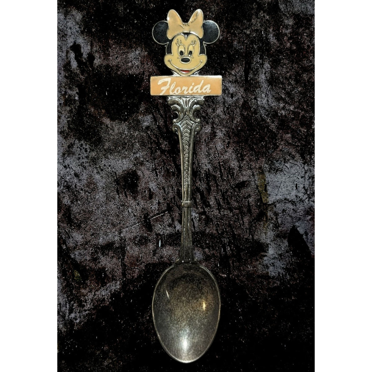 Vintage Disney Minnie Mouse Metal Silver Tone Souvenir Spoon 5 Inch