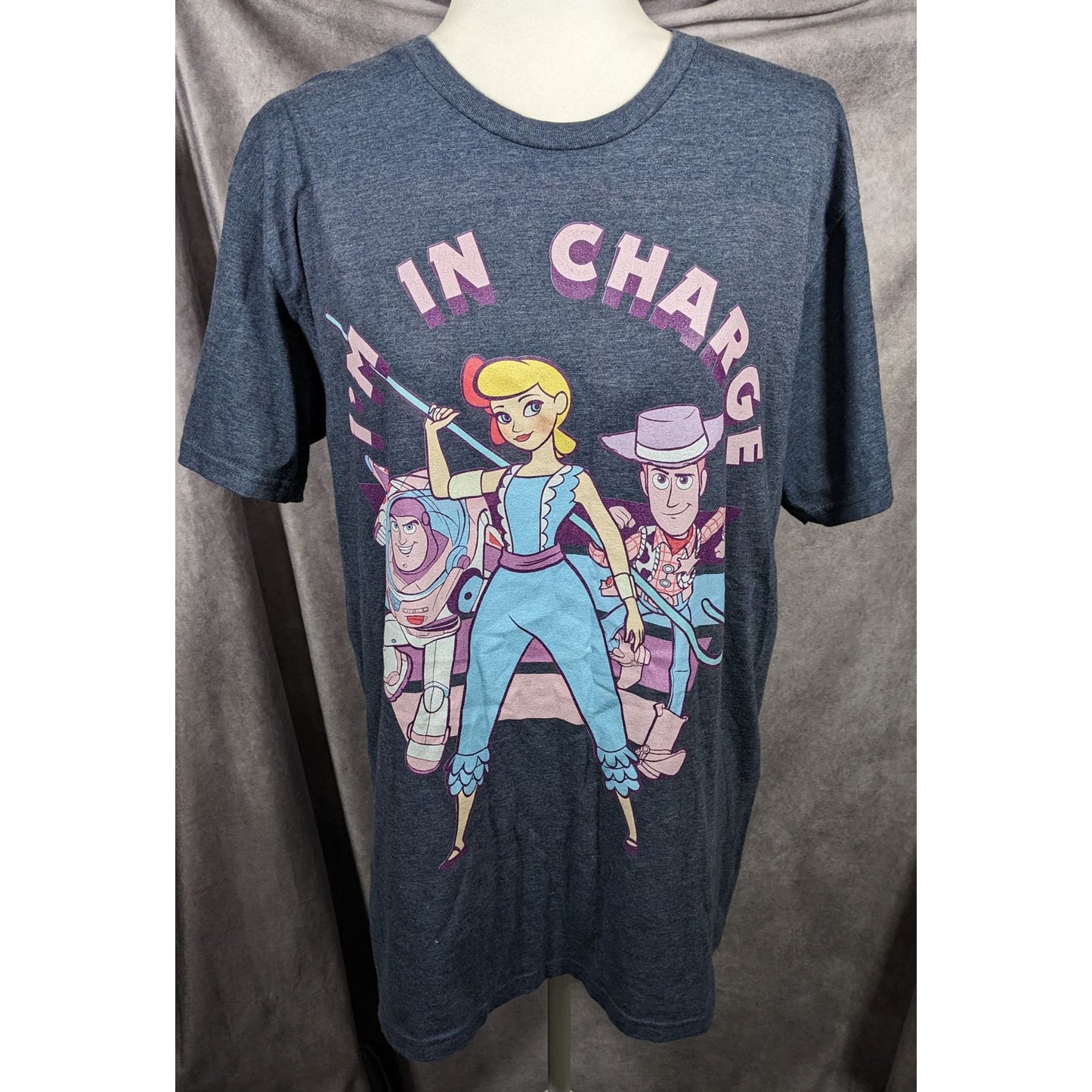 Toy Story I'm In Charge Grey Tee Size Large