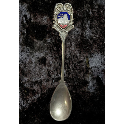 Vintage Travel Metal Silver Tone Washington DC US Capitol Souvenir Spoon 4 1/4