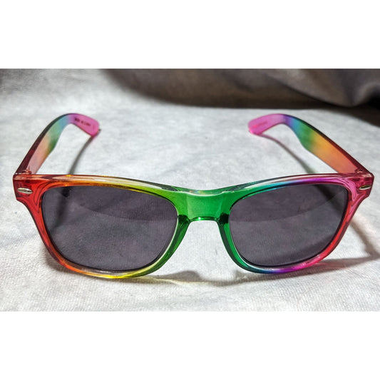 Translucent Rainbow Retro Square Sunglasses