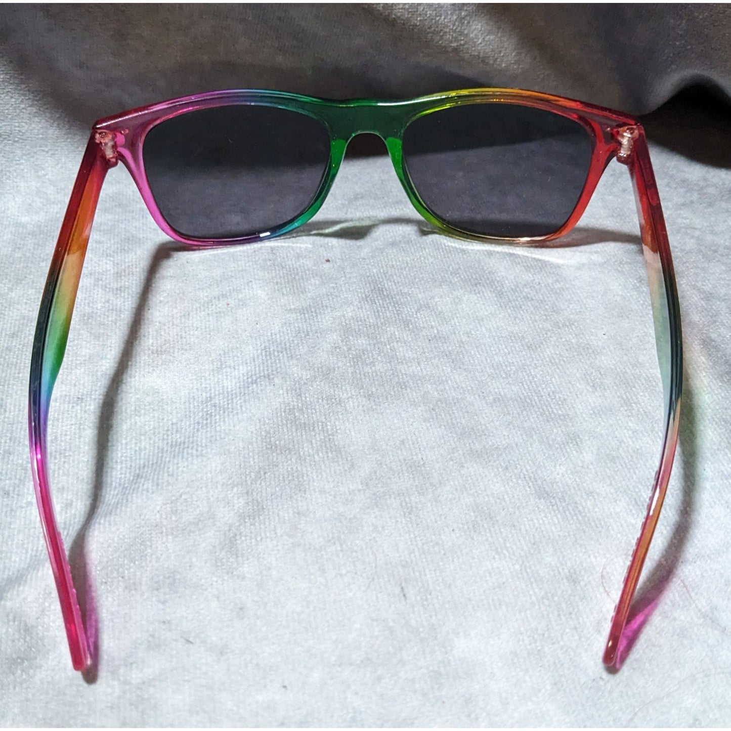 Translucent Rainbow Retro Square Sunglasses