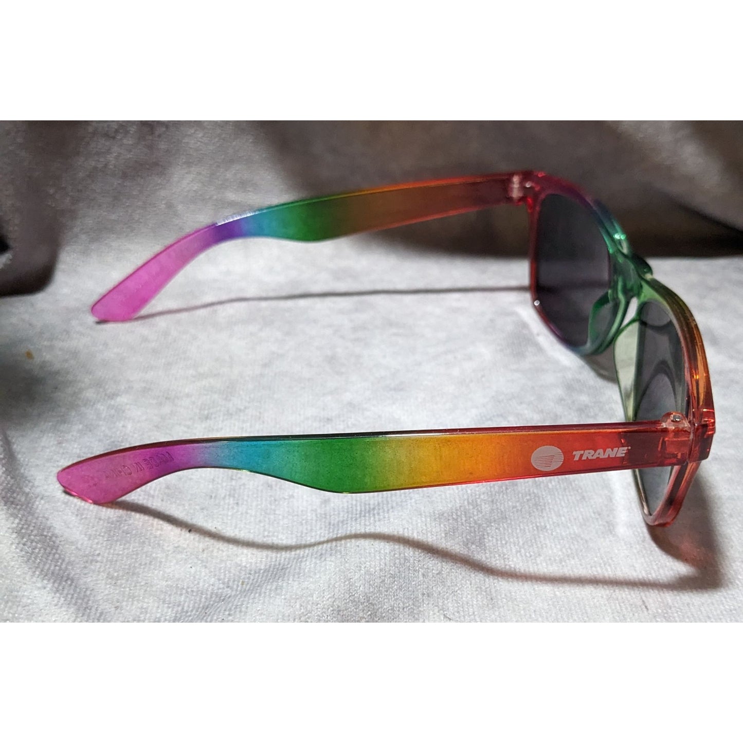 Translucent Rainbow Retro Square Sunglasses